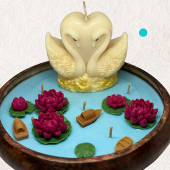 Swan Lotus Candle